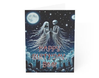 Happy Birthday, Boo - Gothic Greeting Card, Alternative Birthday Card, Witchy Birthday Card, Dark Fantasy Card, Greeting Card Alternatives