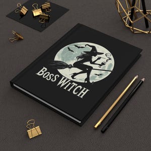 Boss Witch - Hardcover Journal Matte - Gothic Journal, Witchy Notebook, Gothic Notepad, Alternative Notebook, Positive Affirmations