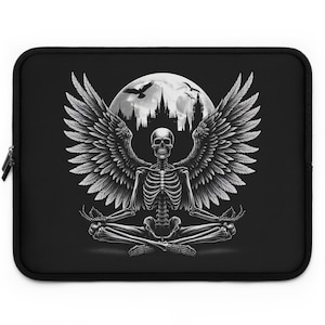 Eternal Balance - Gothic Laptop Sleeve, Alternative Office Equipment, Gothic Tablet Bag, Positive Affirmation, Witchy Vibes, Office Décor