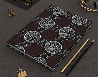 Mystische Embleme - Hardcover Gothic Matte Journal - Gothic Notizbuch, Gothic Notizblock, Alternative Notizbuch, Positive Affirmation
