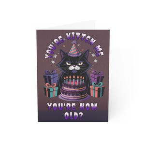 You&#39;re How Old? - Gothic Greeting Card, Animal Alternative Card, Dark Humor Birthday Card, Fantasy Card, Gothic Birthday Card, Funny Card