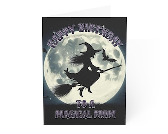Magische moeder - gotische wenskaart, alternatieve kaart, Witchy-verjaardagskaart, Dark Fantasy-kaart, gotische verjaardagskaart, griezelige verjaardagskaart