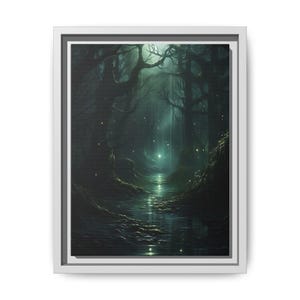 Forest River - Frame Matte Canvas Art, Mystical Gothic Forest, Ready to Hang, Framed Home Décor Artwork, Witchy Gothic Vibes Canvas Wall Art