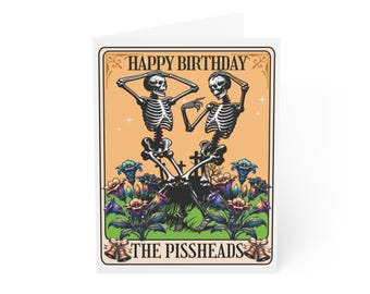 Whimsigoth Skeleton Tarot - Gothic Greeting Card, Alternative Card, Dark Humor Birthday Card, Fantasy Card, Gothic Birthday Card, Funny Card