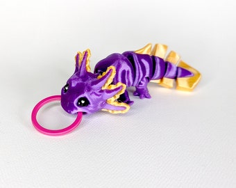 Axolotl Keychain & Flexi Friend - High Resolution 3D Printed Design Multi Color Cute Gift - MatMire Makes Design