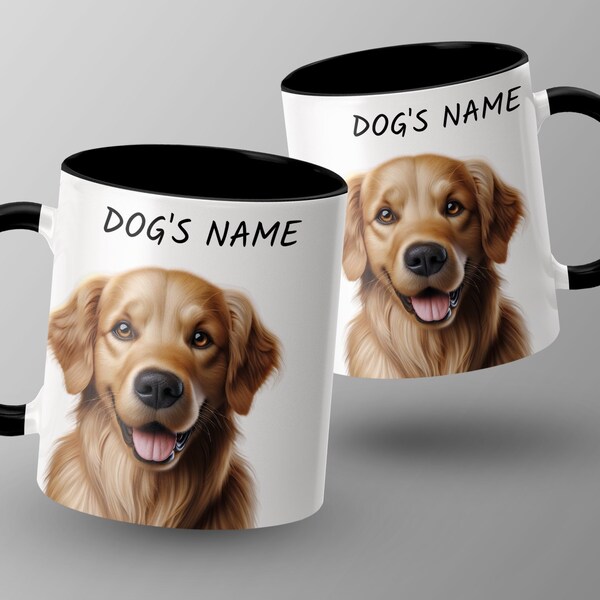 Golden Retriever Dog Mug, Smiling Puppy Coffee Cup, Cute Pet Photo Drinkware, Animal Lover Gift, Perfect for Morning Coffee