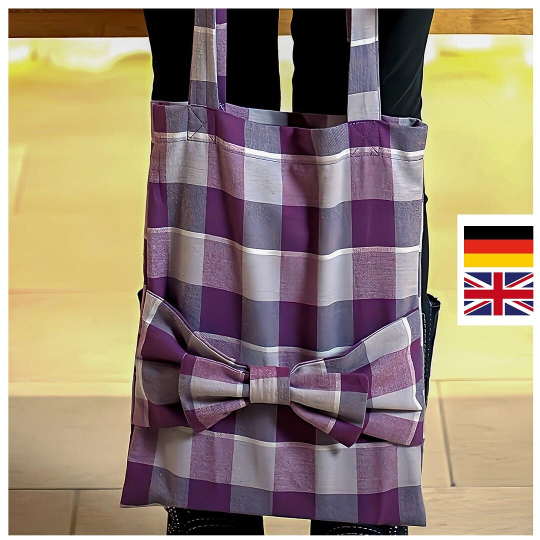PDF Sewing Pattern Sewing Tutorial Fabric Bag Tote Bag Bow Elegance for ...