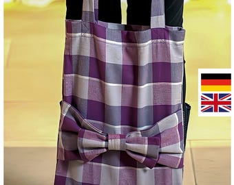 PDF Sewing Pattern Sewing Tutorial Fabric Bag Tote Bag Bow Elegance for Kids & Adults Easy Quick Bow Gift Packaging A4, A0 (projector)