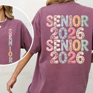 Floral Coquette Senior 2026 Graduate T-shirt,Girly Flower Comfort Colors Shirt,Flower Study Shirt,Coquette Blossom Tee,Botanical Graduation