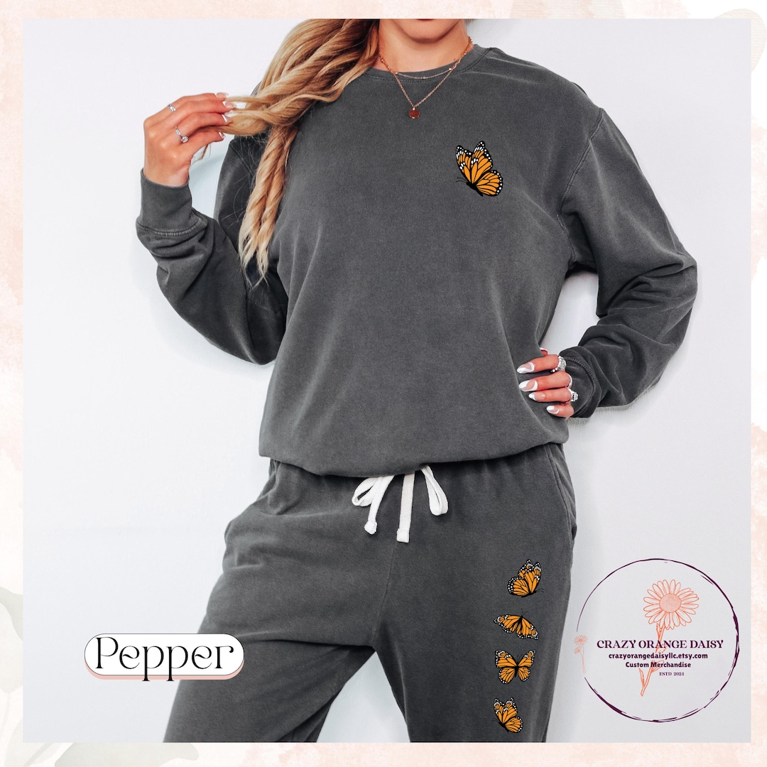 Monarch Butterfly Comfort Colors Sweatshirt, Lightweight Spring ...