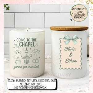 Engagement Candle Gift,Anniversary Candle Gift,Unique Wedding Gift,Custom Candle for Couples,Bridal Shower Gift,Custom Bride Groom Gift