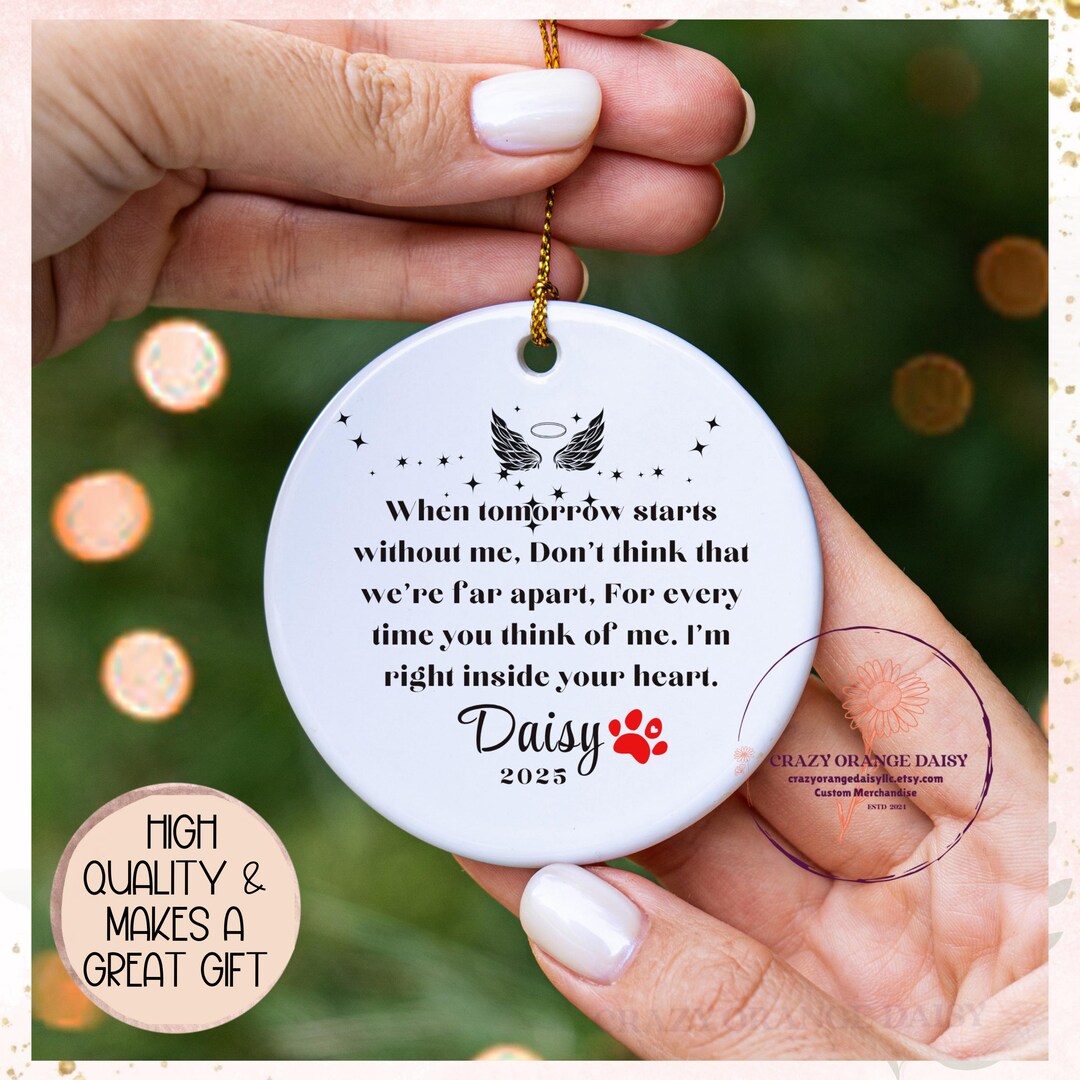 Personalized Pet Memorial Ornament, Custom Dog Remembrance Gift - Etsy