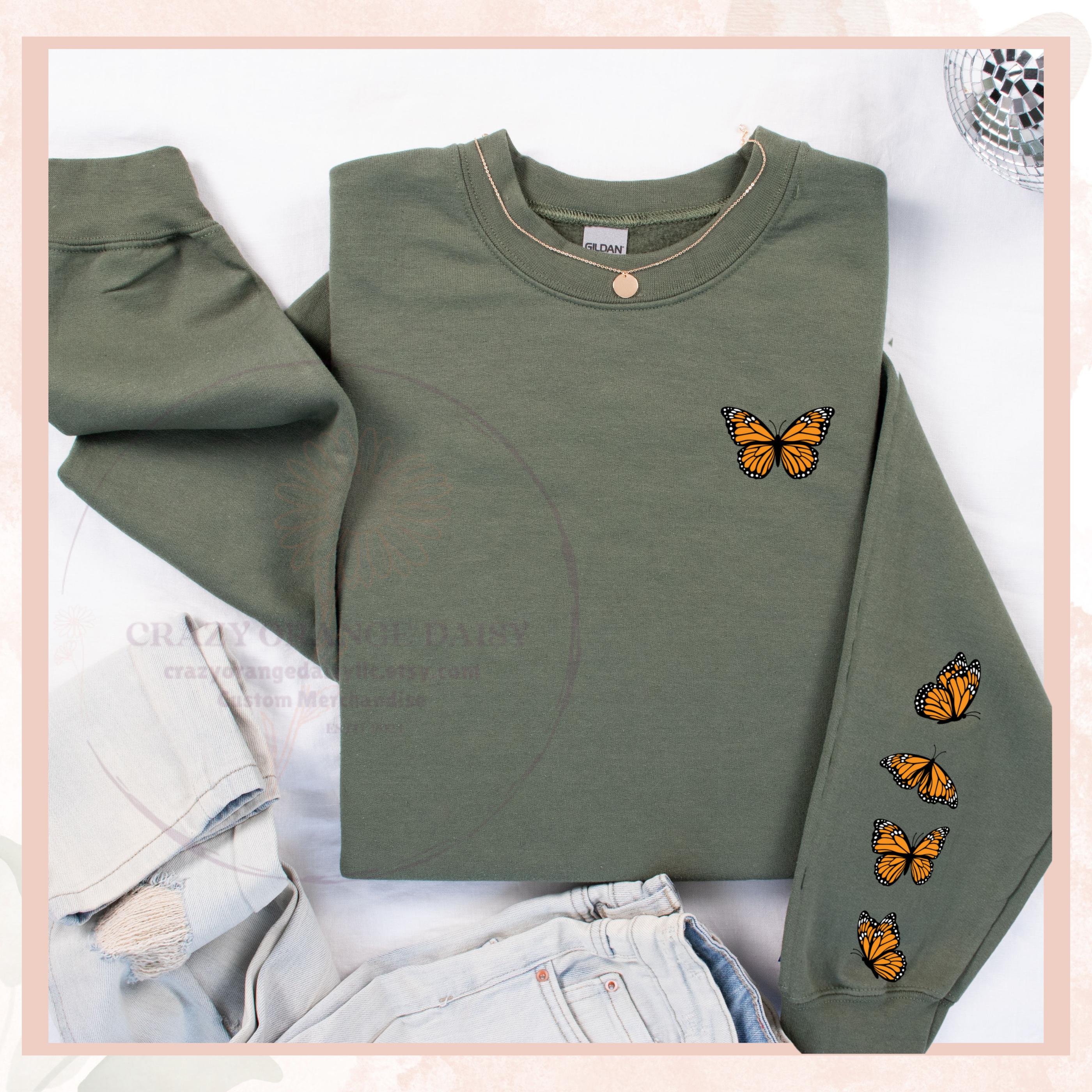 Monarch Butterfly Sweatshirt, Butterfly Lover Gift, Nature