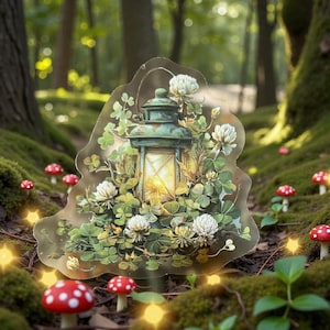 Translucent Enchanted Forest Stickers: Waterproof Nature Decals for Crafting