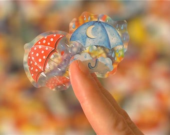 Translucent Umbrella Stickers: Rainy Day Decorative Decals for Arts and Crafts