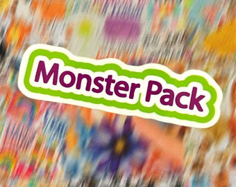 Monster Sticker Pack: 400 Assorted Decals for Scrapbooks and Crafting