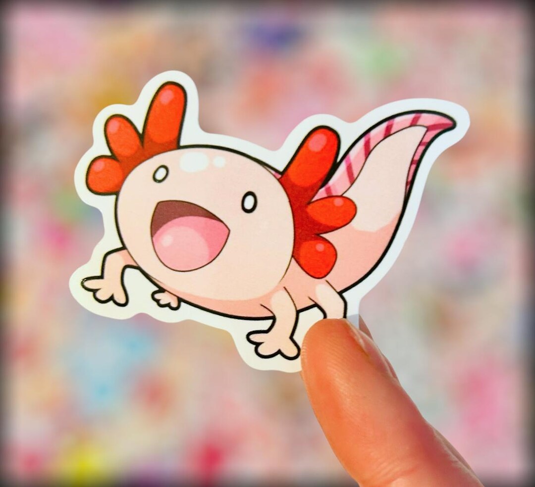 Axolotl Sticker - Axolotl Gift - Axolotl Lover - Cute Sticker - Animal ...