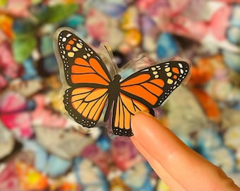 Doorschijnende vlinderstickers: waterdichte insectenstickers voor plakboeken en knutselen