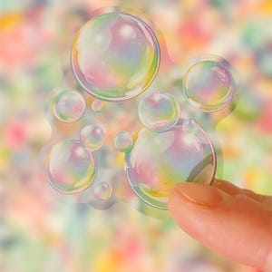 Adesivi a bolle traslucidi: decalcomanie decorative per arti e mestieri