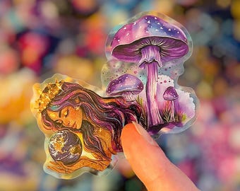 Translucent Celestial Stickers: Witchy Aesthetic Decals for Scrapbooking, Junk Journaling and Arts and Crafts