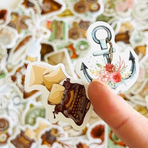 Mini stickers vintage - Assortiment de stickers rétro - Stickers intemporels et nostalgiques - Parfaits pour les journaux, les albums, les journaux indésirables et plus encore