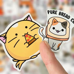 Cats being Cats Stickers - Playful Cartoon Cat Decals For Laptops, Water Bottles, Skateboards, Scrapbooks, Journals and Arts and Crafts