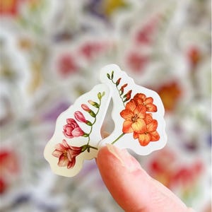 Mini Floral Stickers: Waterproof Scrapbook Decals