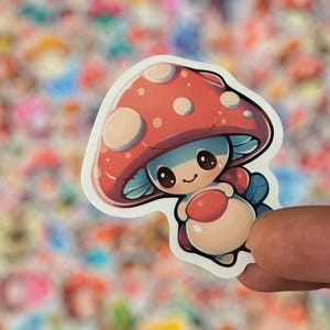 Stickers champignons kawaii pour le scrapbooking - Stickers cottagecore mignons pour la décoration - Assortiment aléatoire