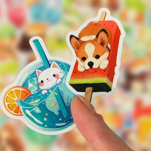 Pegatinas de animales del desierto - Pegatinas de animales adorables - Resistentes al agua para portátiles, botellas de agua, álbumes de recortes y diarios - Vinilo kawaii -