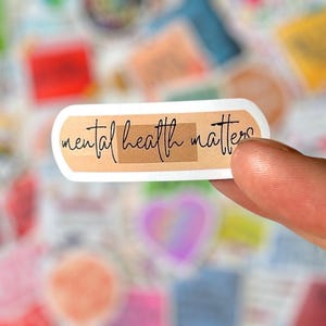 Stickers santé mentale - Stickers thérapie, traumatologie, bien-être pour ordinateurs portables, bouteilles d'eau, journaux, cahiers, téléphones - découpés imperméables