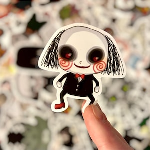 Cartoon Horrorfilm Aufkleber: Gruselige Charakter Abziehbilder für Scrapbooking