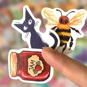 Mini autocollants magiques animaux et forêt - Autocollants assortis, vinyle et aquarelle - Bullet Journal - Scrapbook - Imperméable