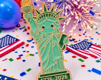 Statue of Liberty Enamel Pin: 250th Commemorative Lapel Accessory