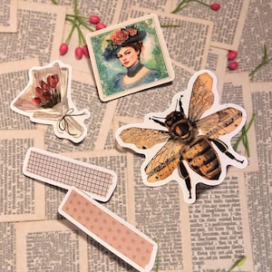 Vintage Sticker Grab Bag: Assorted Decals in Packs 20-100pieace