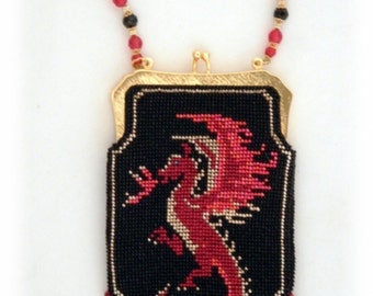 Dragons Fire ( Crocheted Beaded Purse Pattern )  PDF Download