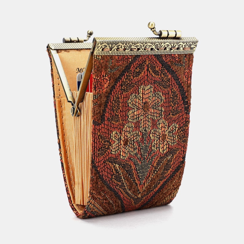 11 & 17 Card Slots Wallet-handsewn Carpet Wallet-vintage Kiss Lock ID ...