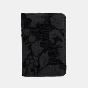 Personalized Carpet Passport Cover-Vintage Passport Case -Tapestry Passport Organizer-Travel Passport Holder-Victorian Blossom Black/Black