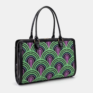 Borsa da viaggio artigianale - Borsa da lavoro per donna - Borsa da lavoro vintage per laptop - Borsa multiscomparto per laptop, cartelle - The Shining Room 237