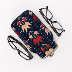 Salvatore Ferragamo Burgundy Leather Kiss-Lock Glasses Pouch Kiss Lock Glasses Case - Etsy main image 4