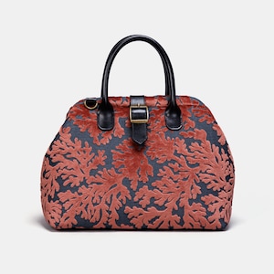 Handgenähte Teppich Geldbörse-Mary Poppins Teppich Tasche- Jeden Tag tragen Schultertasche- St Tropez Scuba Coral