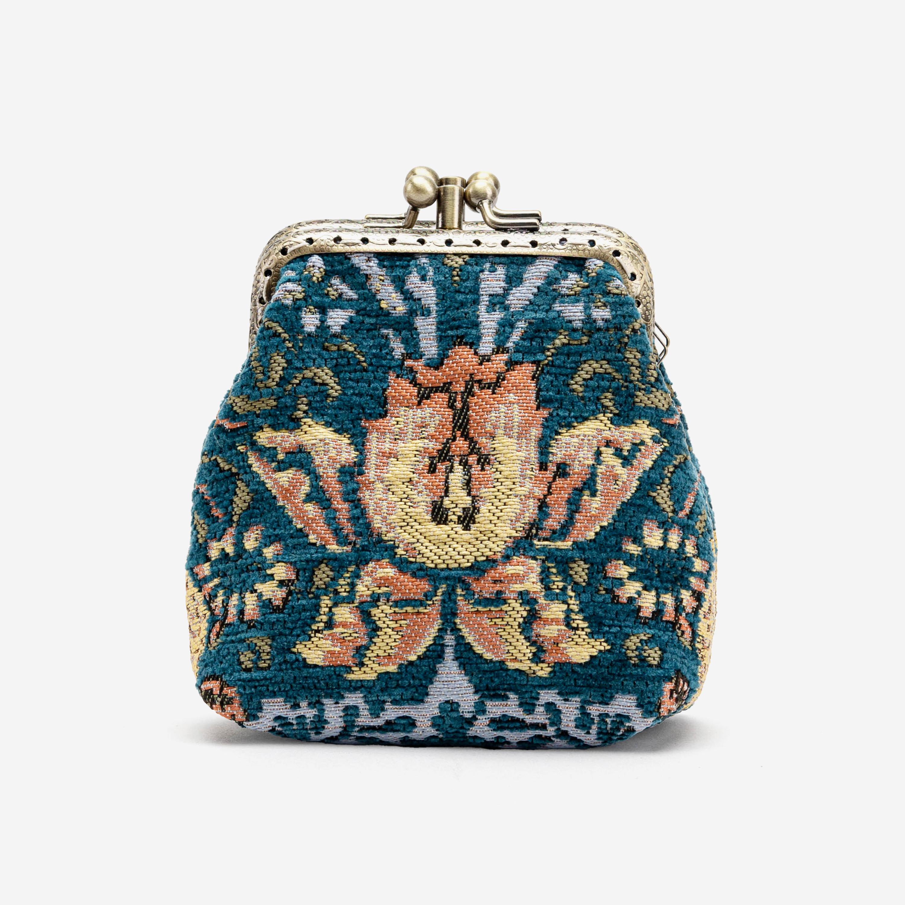 Handsewn Carpet Coin Purse-vintage Double Kiss Lock Wallet-ball