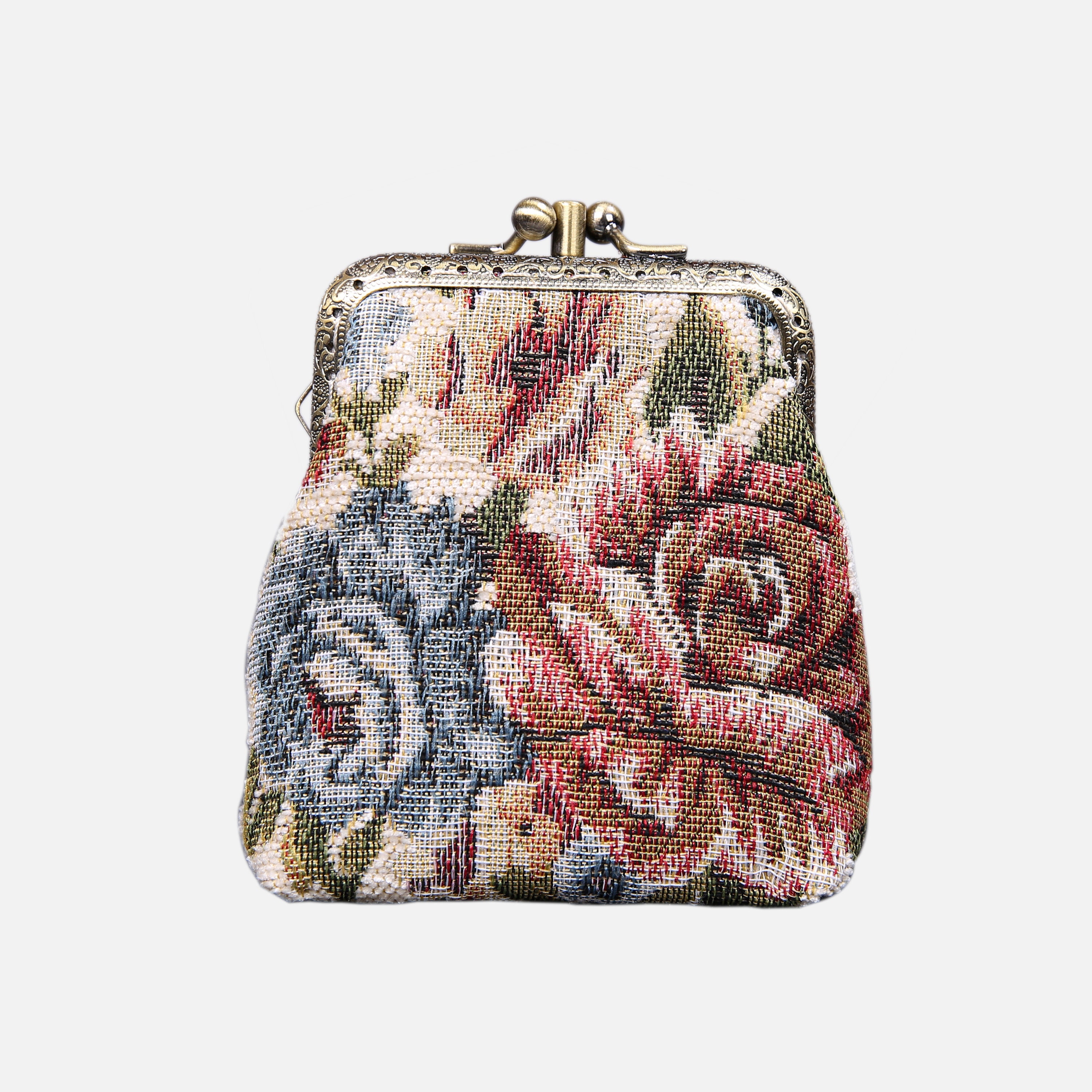 Handsewn Carpet Coin Purse-vintage Double Kiss Lock Wallet-ball