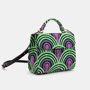 Bolso de mano artesanal - Bolso con asa superior - Bolso tipo cartera con solapa frontal - Bolso de hombro - La Habitación Resplandeciente 237