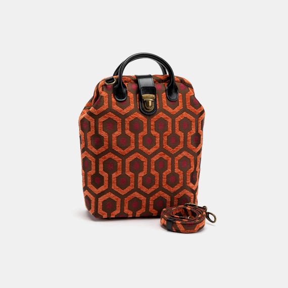 carpet leather backpack Carpet Everyday Backpack-Leather Minimalist Backpack-Versatile Crossbody  Bag-Vintage Bag-Smart Organizers-