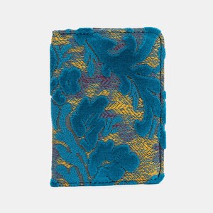 Housse de passeport personnalisée en velours coupé-étui à passeport vintage-organisateur de passeport tapisserie-porte-passeport de voyage-velours Burnout bleu aqua