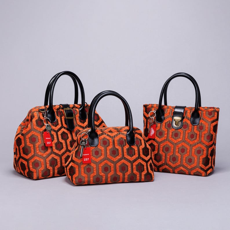 The Shining Overlook Hotel Key Chain Room Number 237 Key Fob Carpet Bag