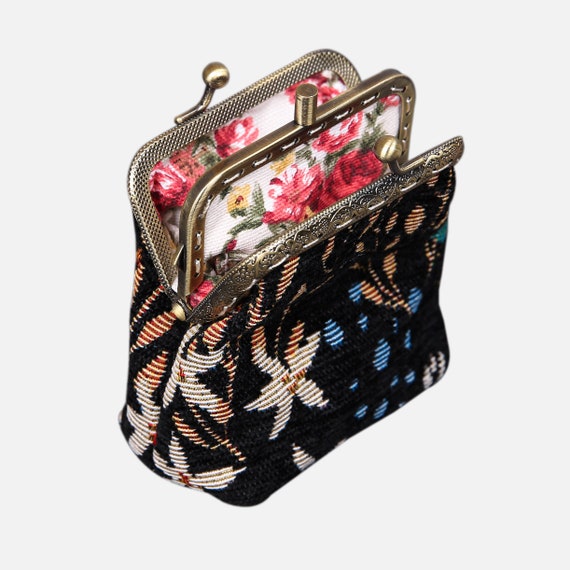 FOTUSフェトウス 1999SS symbol mark coin purse Handsewn Carpet Coin Purse-vintage Double Kiss Lock Wallet-ball