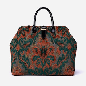 【EEUN】Carpen Bag Carpet Purse Pattern Floral Wine Carpetbag of America
