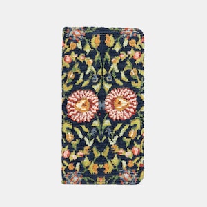 Personalized Carpet Checkbook Cover-Vintage Checkbook Case -Tapestry Checkbook Organizer-Travel Checkbook Protection-Oriental Navy