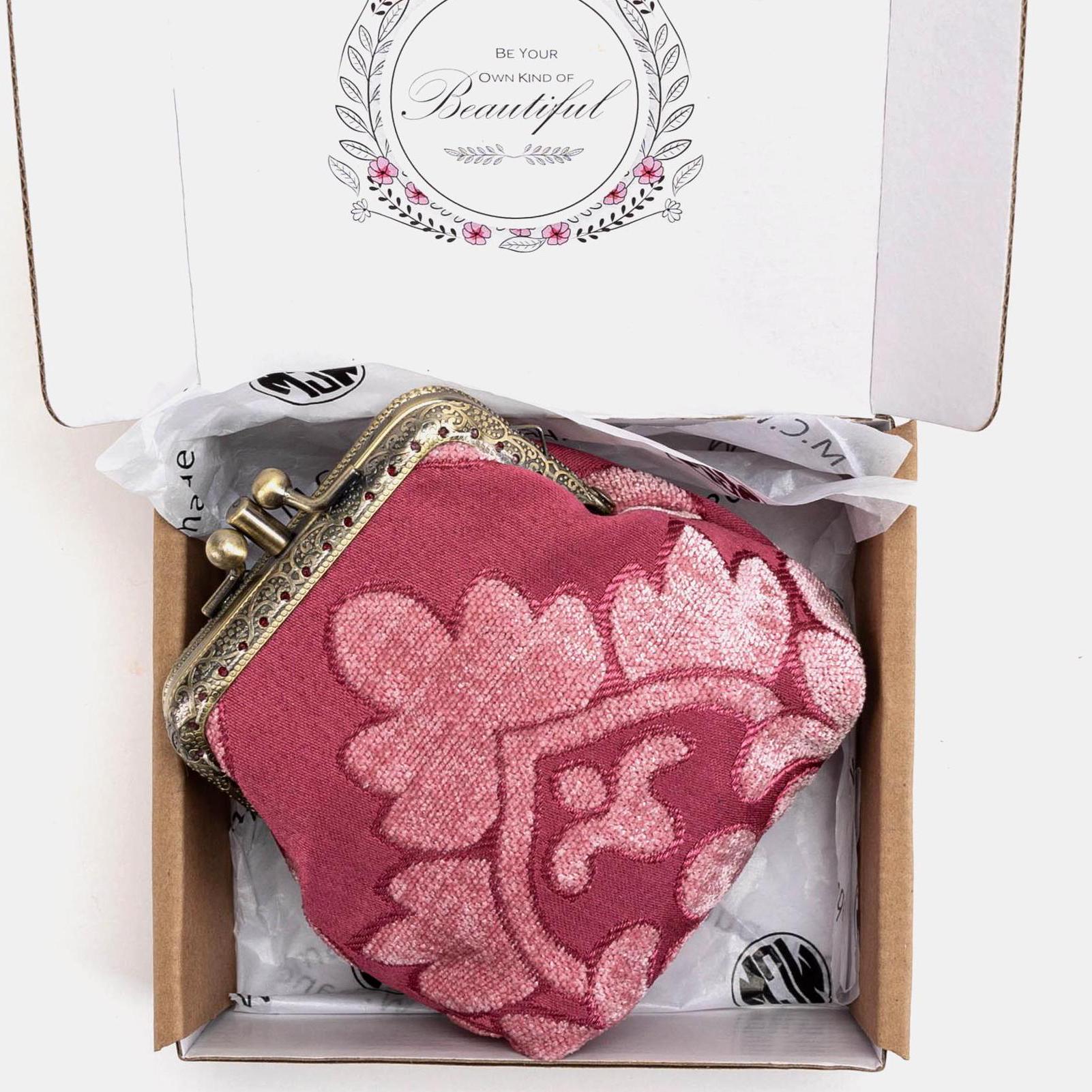 Handsewn Carpet Coin Purse-vintage Double Kiss Lock Wallet-ball